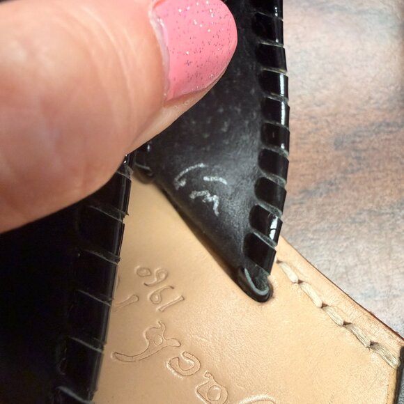 Jack Rogers 1960 Black Sandals with Textured Design 6M - Picture 4 of 6